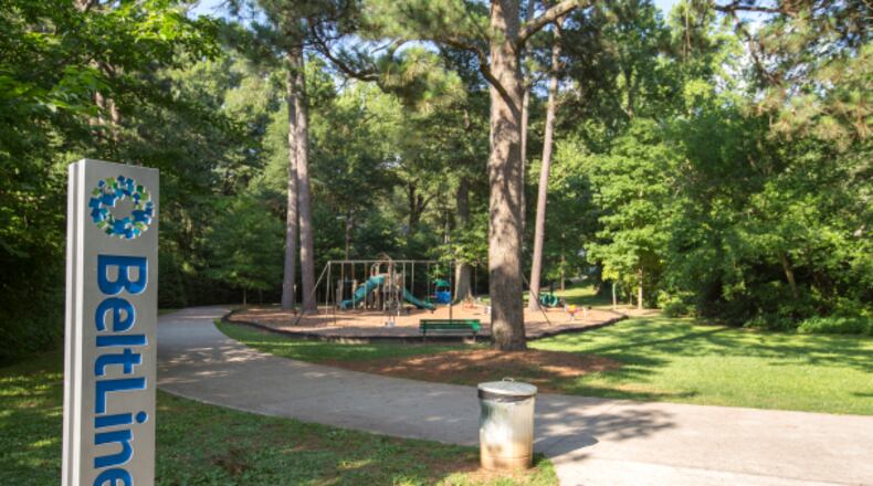 The paved Northside Trail at Ardmore Park for the BeltLine. Residential areas near the BeltLine are among those seeing sharp increases in values. AJC FILE PHOTO