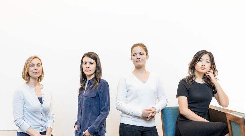 FacebookÃs suicide prevention project team members, from left, Vanessa Callison-Burch, product manager; Jennifer Guadagno, researcher; Oksana Timonin, product engineer, and Valerie Chao, product designer; at the companyÃs headquarters in Melno Park, Calif., June 13, 2016. The social network introduced mechanisms and processes to make it easier for people to help friends who post messages about suicide or self-harm.  (Jason Henry/The New York Times)