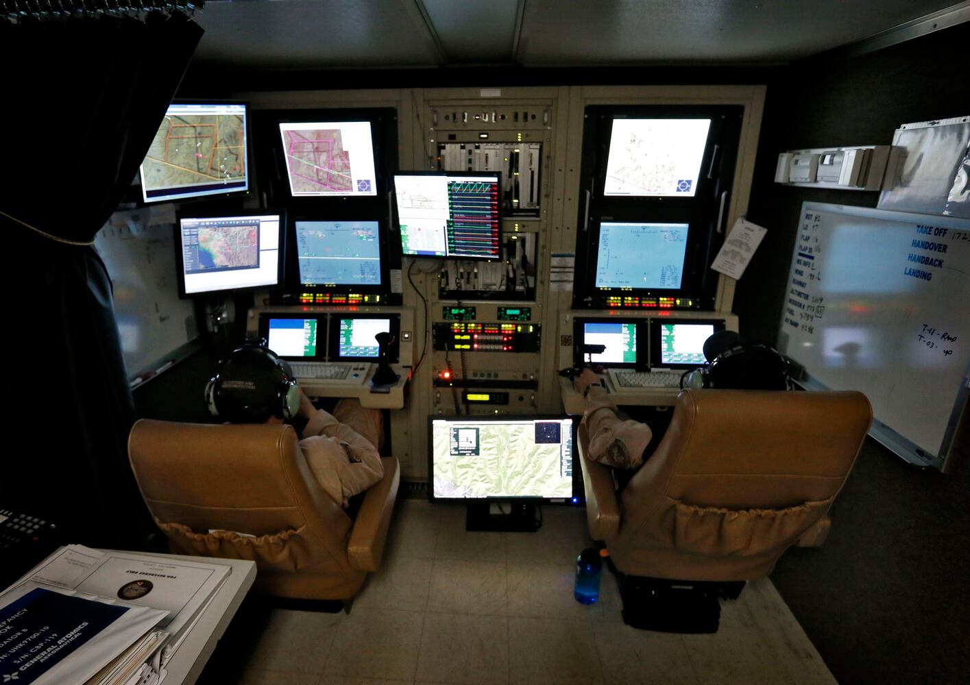 Unmanned aircraft survey terrain where there are no border agents.