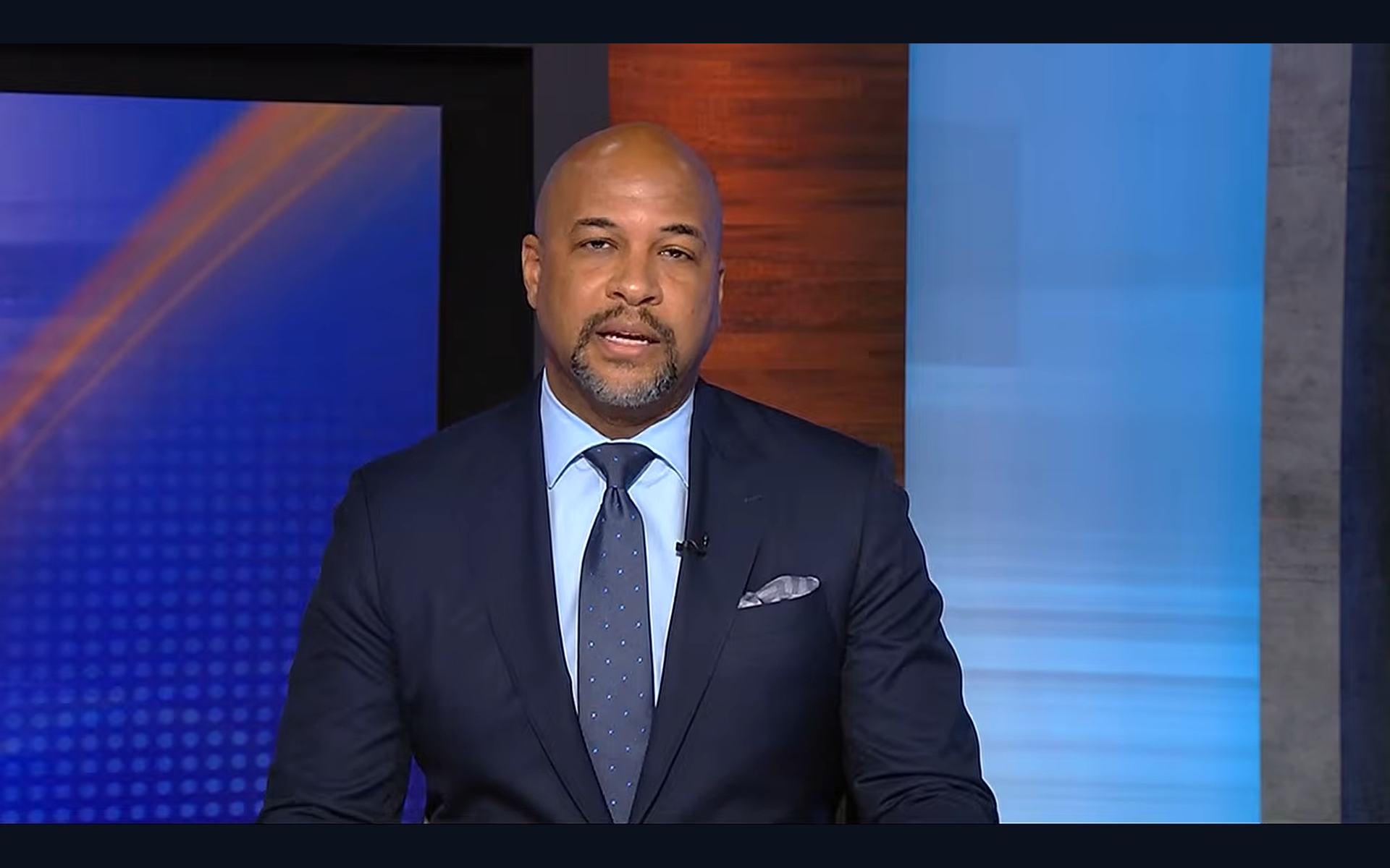 This screenshot shows Democratic political strategist Tharon Johnson as he provided a four-minute commentary after his “Georgia Gang” colleague Phil Kent apologized for saying he would not condone violent rhetoric, like “Kill Tharon Johnson,” on a T-shirt. (Courtesy of Fox 5)