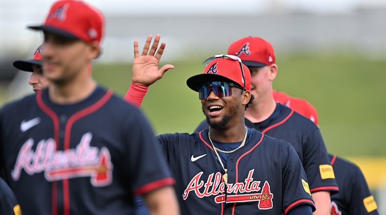 Atlanta Braves outfielder Ronald Acuña Jr., who is working his way back from a torn ACL, is on a rehab assignment with the Gwinnett Stripers. (Hyosub Shin/AJC)