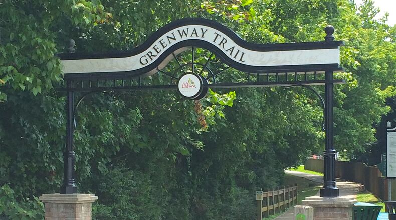 The Camp Creek Greenway in Lilburn is being prepped for replacement of the 988-foot bridge on the west side of Main Street headed toward Lions Club Park. Photo by Karen Huppertz