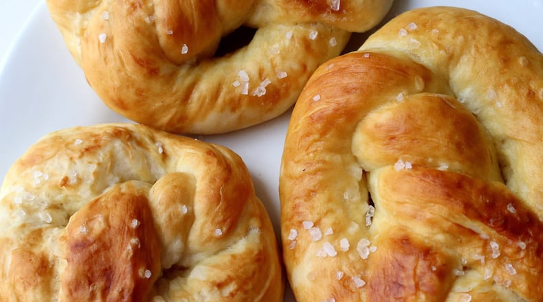 Homemade Auntie Anne type pretzels. (Hillary Levin/St. Louis Post-Dispatch/TNS)