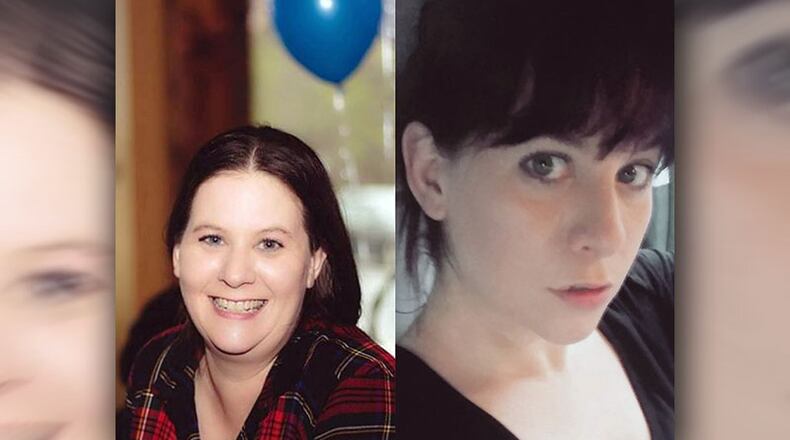 In the photo on the left, taken in June, Michelle Reeves weighed 230 pounds. In the photo on the right, taken in January, she weighed 160 pounds. (Photos contributed by Michelle Reeves)