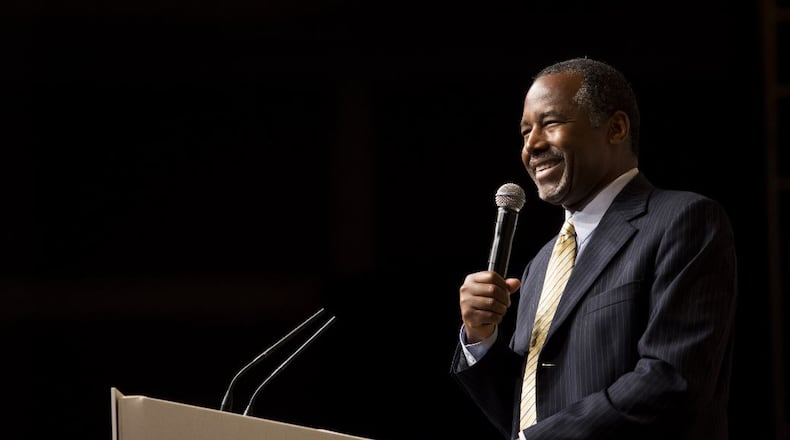 Ben Carson speaks at Ralph Reed’s Faith and Freedom Coalition meeting in Washington last week. AP/ Pablo Martinez Monsivais