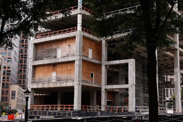 Views of the Campanile building in Midtown shown on Tuesday, Sept. 30, 2025. (Natrice Miller/AJC)