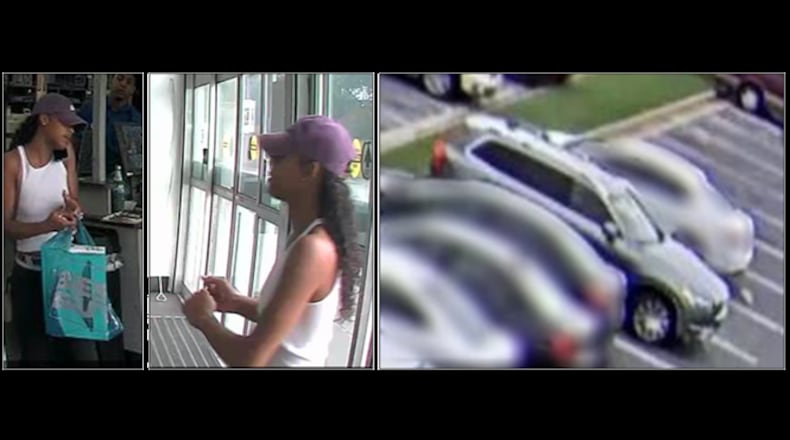 Gwinnett County police are searching for a man and a woman who have been seen breaking into cars at gyms and taking victims' credit cards.
