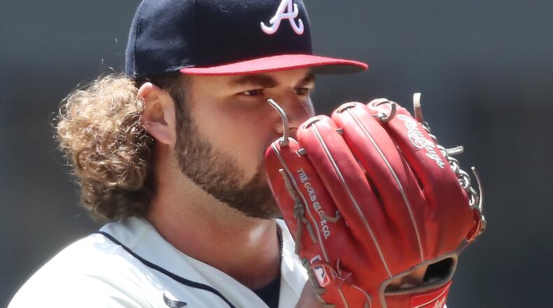 Bryse Wilson pitched five scoreless innings for the Stripers. AJC file photo