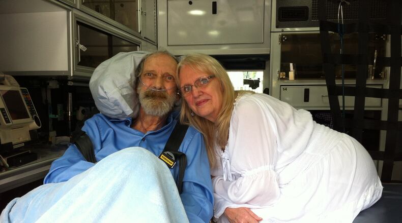 Peyton Williams III and Ruth Terry married Tuesday in an ambulance at the Cobb County Courthouse.