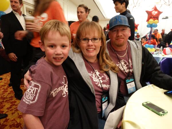 Evan, Heather and Troy Tucker of Jasper, GA are part of Bert's Big Adventure 2015. Evan, 7, has cystic fibrosis. CREDIT: Rodney Ho/rho@ajc.com