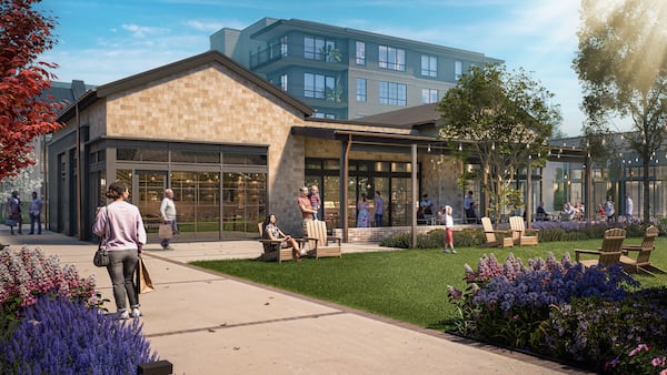 Hillrose Market will feature a retail village, office space, apartments and townhomes. (Courtesy of ASD | SKY)