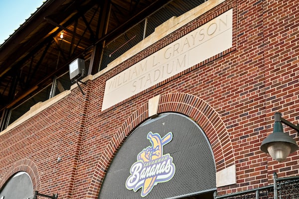 Savannah's Grayson Stadium has enjoyed a renaissance since the Savannah Bananas moved in, with 500 consecutive sellouts. (Sarah Peacock for the Atlanta Journal Constitution)