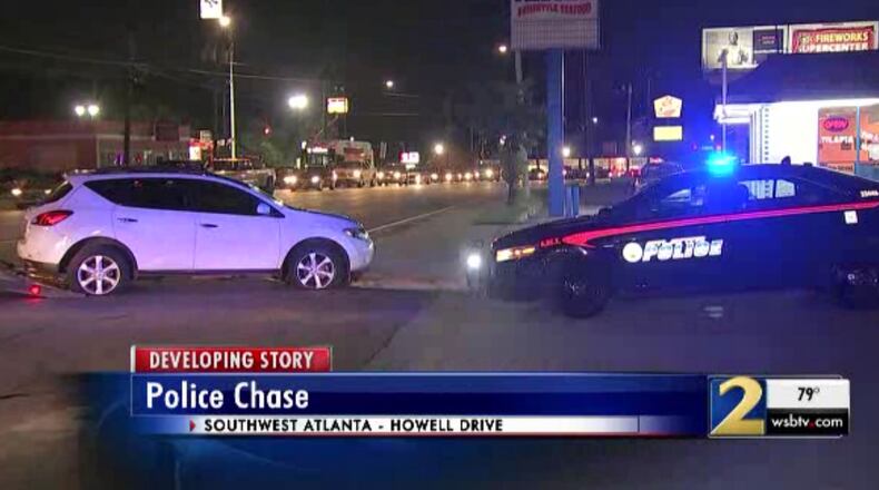Atlanta police arrested two people after a chase.