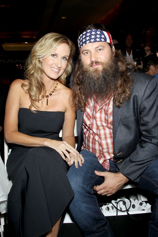 Family in front row at Sherri Hill show