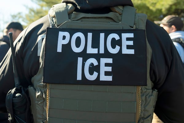 A U.S. Immigration and Customs Enforcement officer listens during a briefing, Jan. 27, 2025, in Silver Spring, Maryland. (Alex Brandon/AP File)
