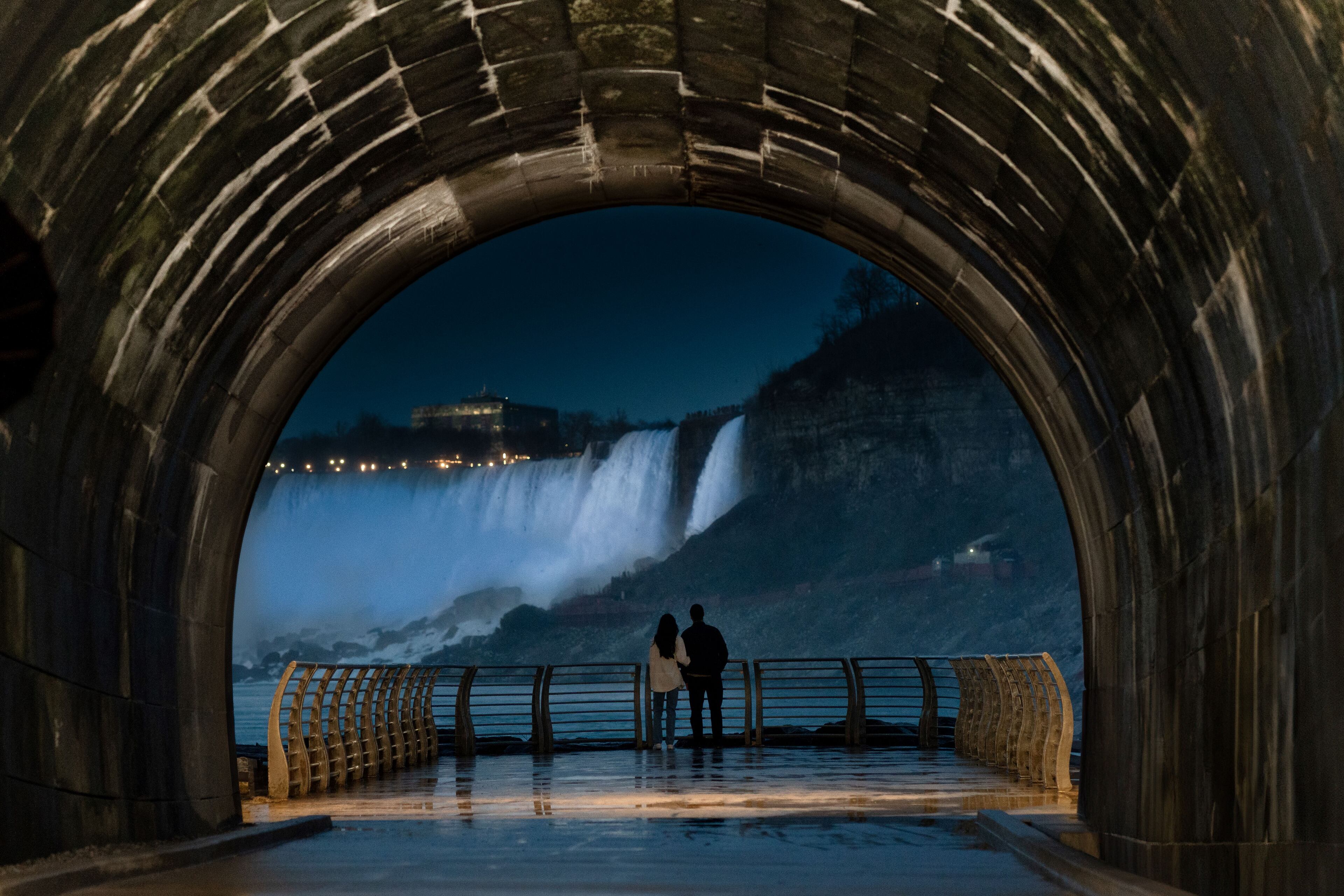 The new Niagara Parks Power Station at Night tour offers after-dark views of the falls from a unique perspective. (Courtesy of Niagara Parks)