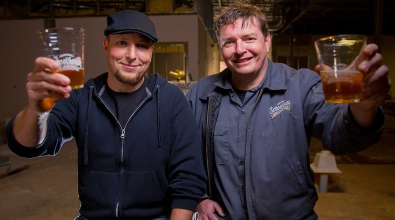 Justin Waller, left, and Thomas Monti plan to open Schoolhouse Brewing in the Franklin Gateway area during the spring of 2019.