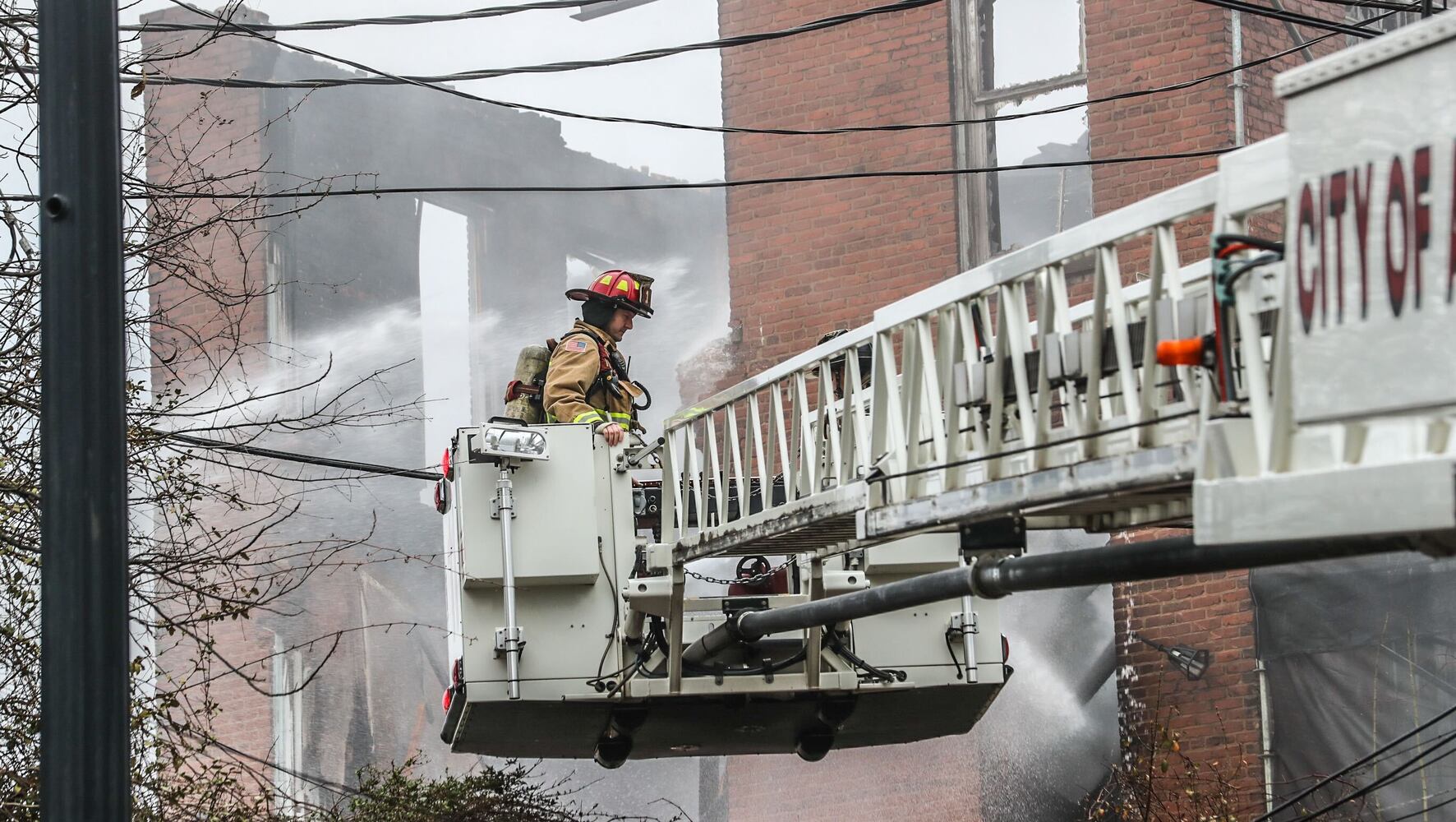 Gaines Hall fire - 1