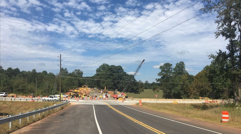 The project to realign Ga. 211 over Ga. 8 and the railroad in Winder continues in three phases. (Courtesy GDOT)