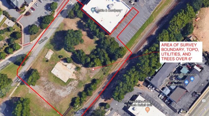 Duluth will move forward with a task order for an on-call consultant to develop construction plans for the area between the Mathias Building and the future new library. (Courtesy City of Duluth)