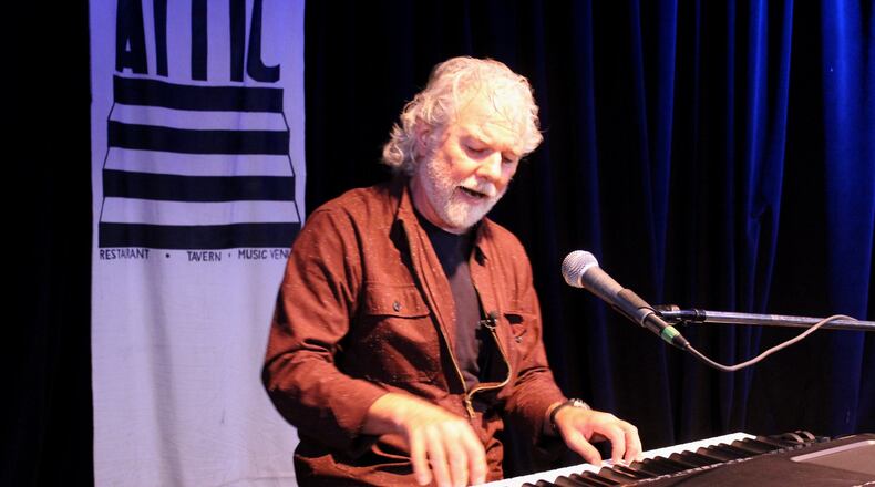 Leavell and his keyboard are constant companions. Photo: Melissa Ruggieri/AJC
