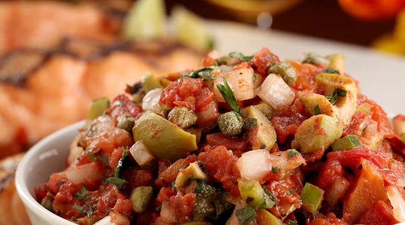 Veracruz-style salsa is studded with briny olives. (Michael Tercha/Chicago Tribune/TNS)