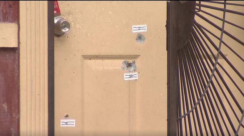 A 7-year-old girl was shot Friday evening while sitting on the couch of her DeKalb County home, police said.