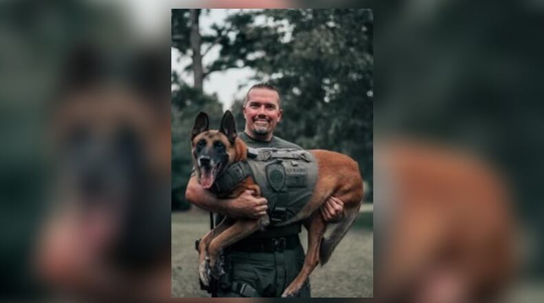 Kash, a 7-year-old Belgian Malinois, was one of two Powder Springs police dogs that the Georgia Police K9 Foundation donated over $3,000 worth of protective equipment to this week. (Photo/Georgia Police K9 Foundation)