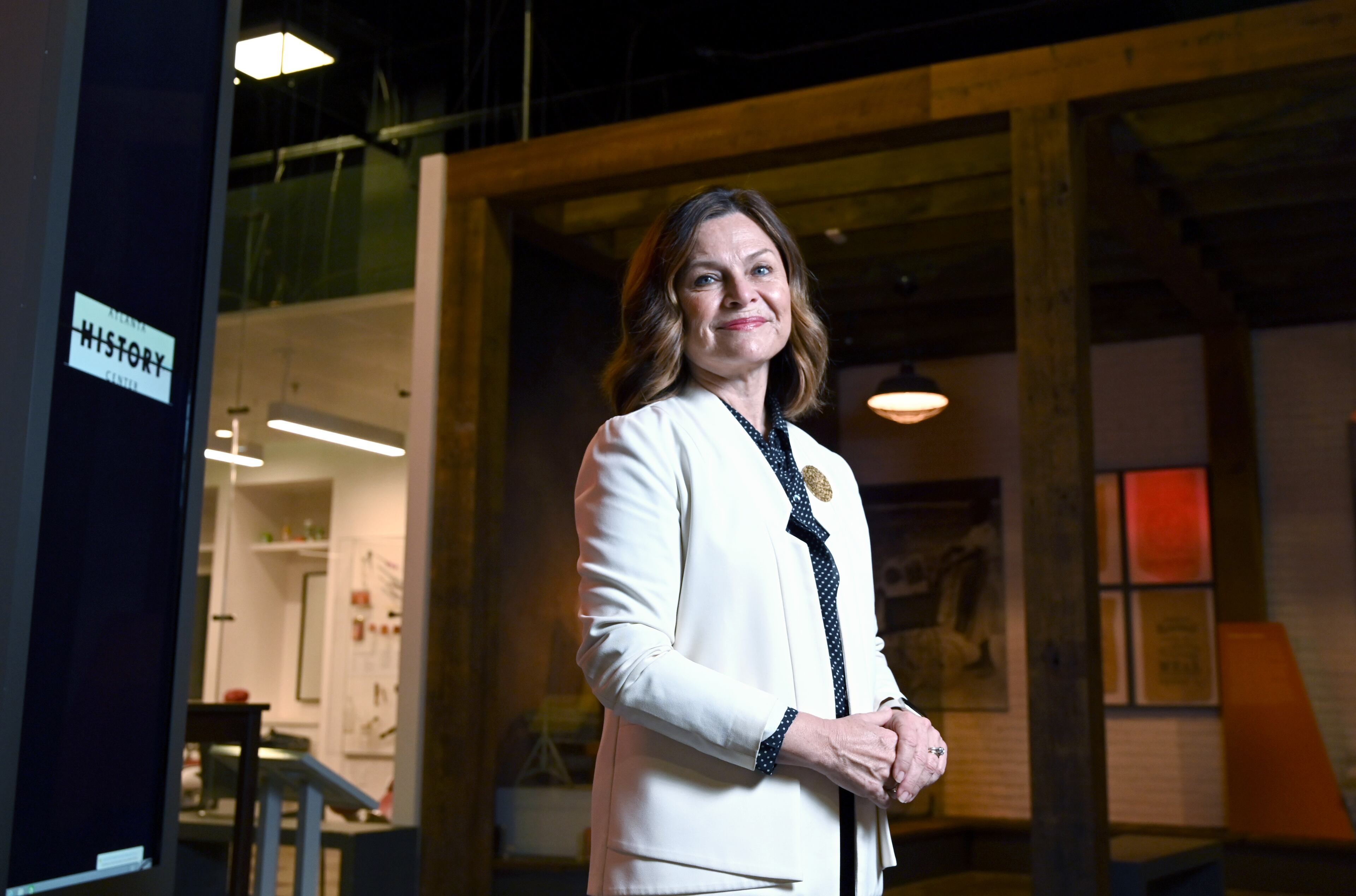 Pola Changnon poses for a photo at the Atlanta History Center, Wednesday, July 30, 2025, in Atlanta. Pola Changnon, the former general manager of Turner Classic Movies, is now the chief content officer of the Atlanta History Center. (Hyosub Shin/AJC)
