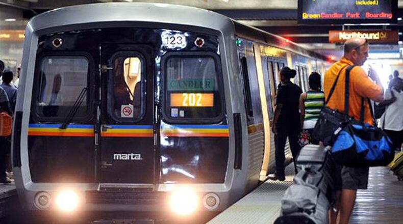 <p>MARTA bus in metro Atlanta</p> <p>MARTA train </p>