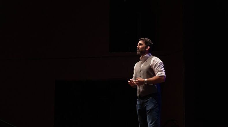 Gordon Corsetti, a suicide prevention advocate, returned to his alma mater, Pace Academy, on Sept. 17, 2021, to talk to students about breaking out of the cycle of perfectionism and finding what makes them happy, satisfied and successful.