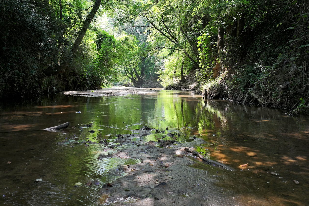 The South River is seen near the South River Water Reclamation Center on Wednesday, July 1, 2026, in Atlanta. (Hyosub Shin/AJC)