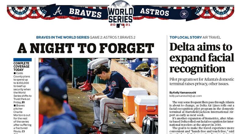 ‘Let’s Split’ – Atlanta Braves World Series section in today’s ePaper