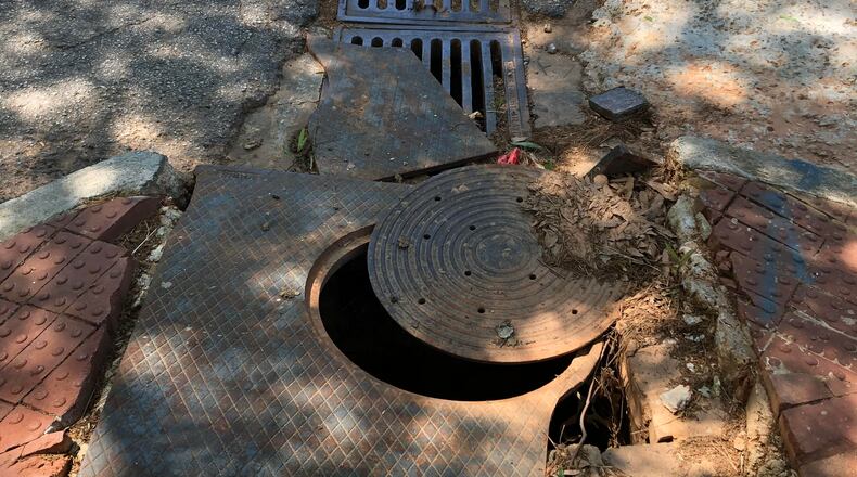 This grate is a dangerous situation in the Old Fourth Ward.