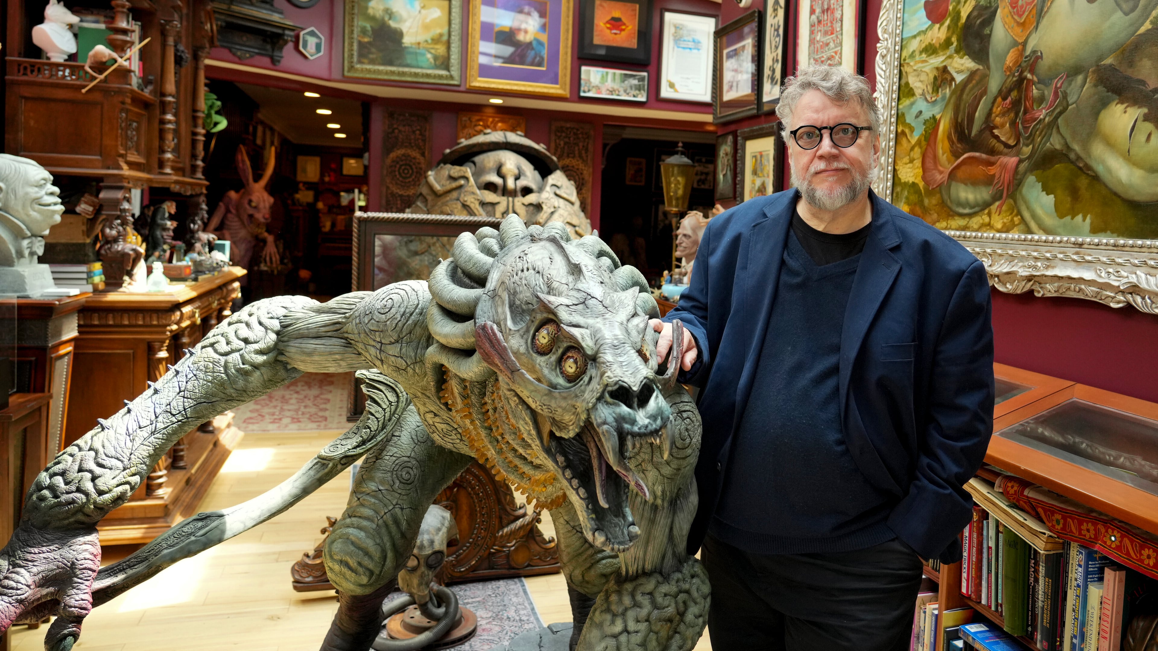 Guillermo del Toro poses for a portrait on Tuesday, Aug. 12, 2025, at his "Bleak House" in Santa Monica, Calif. (Photo by Jordan Strauss/Invision/AP)