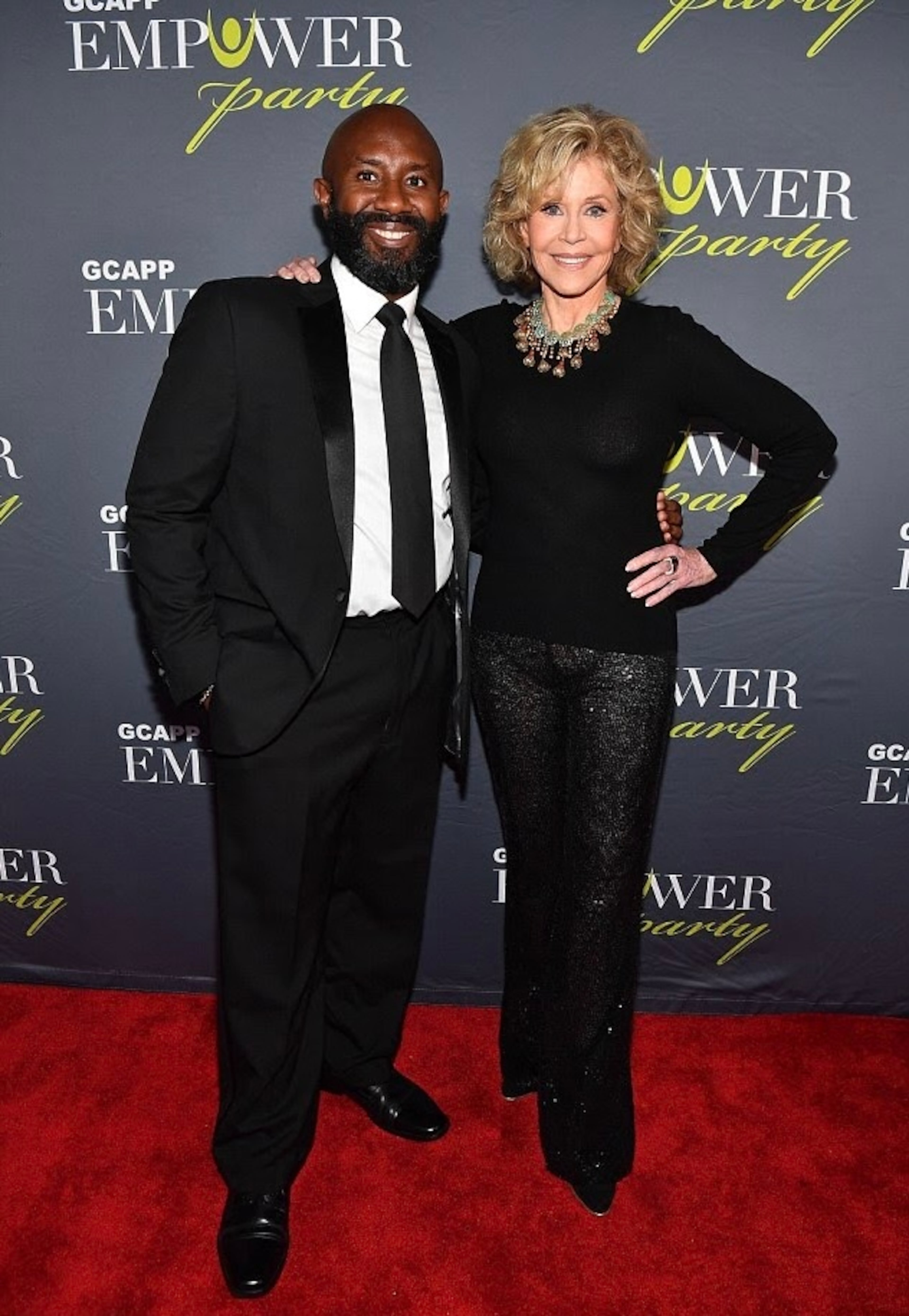 GCAPP president and CEO Ronald McNeill and Jane Fonda attend the 2018 EmPower Party, a fundraiser for the nonprofit. (Rick Diamond/Getty Images for GAACP)