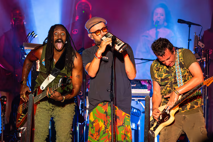 Gorillaz closed out the Shaky Knees three-day music festival on Sunday night with a set full of hits and several surprise guests including Kara Jackson, 6lack, DRAM and Atlanta's own Earthgang on Sept. 20, 2026, at Piedmont Park in Atlanta. (Ryan Fleisher for the AJC)
