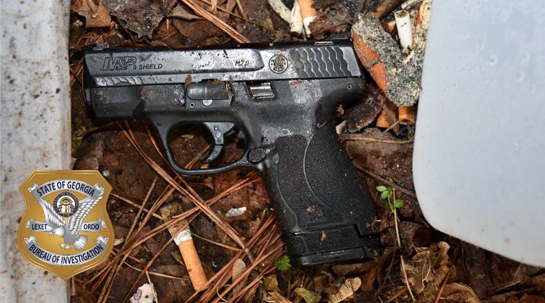 The gun that the Georgia Bureau of Investigation says was legally purchased by Manuel Teran in 2020.