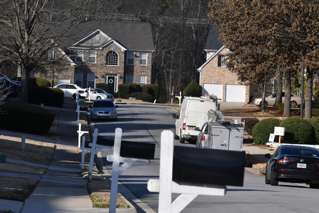 Street view of Winslow at Eagles Landing neighborhood, where large number of homes are owned by investors, Thursday, Jan. 26, 2023, in McDonough. Two companies — Invitation Homes and Progress Residential — each own more than 10,000 homes in the metro Atlanta area as of, or near the end of, the 2nd quarter 2022. In fact, there are 11 companies with ties to private equity that own more than 1,000 homes, according to an AJC analysis. (Hyosub Shin / Hyosub.Shin@ajc.com)