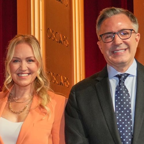 FILE - Academy of Motion Picture Arts and Sciences President Lynette Howell Taylor, left, and CEO of the Academy of Motion Picture Arts and Sciences, Bill Kramer, appear during the 98th Academy Awards nominations announcement in Beverly Hills, Calif., on Jan. 22, 2026. (Photo by Jordan Strauss/Invision/AP, File)