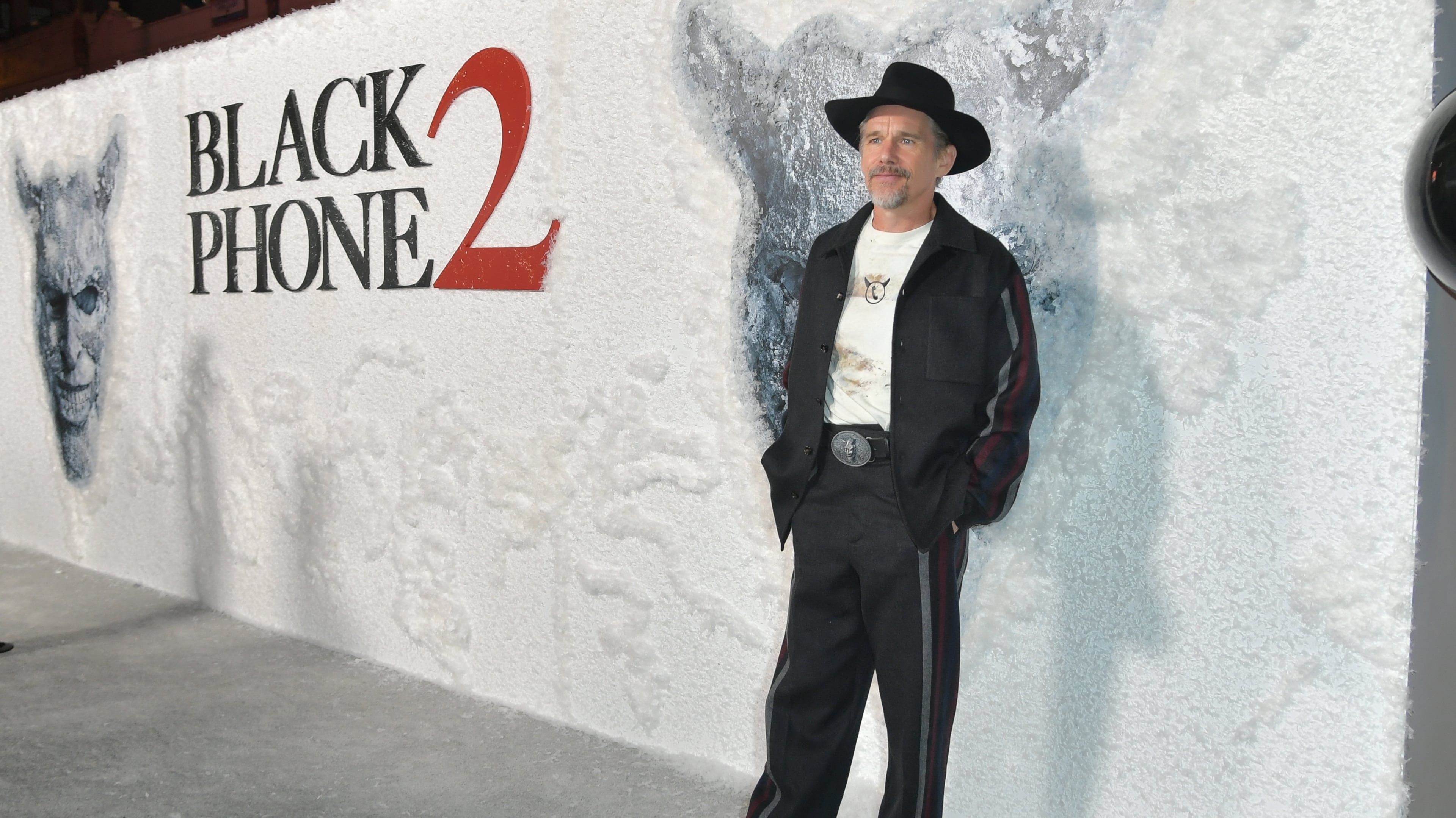 Ethan Hawke arrives at a special screening of "Black Phone 2" on Wednesday, Oct. 8, 2025, at TCL Chinese Theatre in Los Angeles. (Photo by Richard Shotwell/Invision/AP)