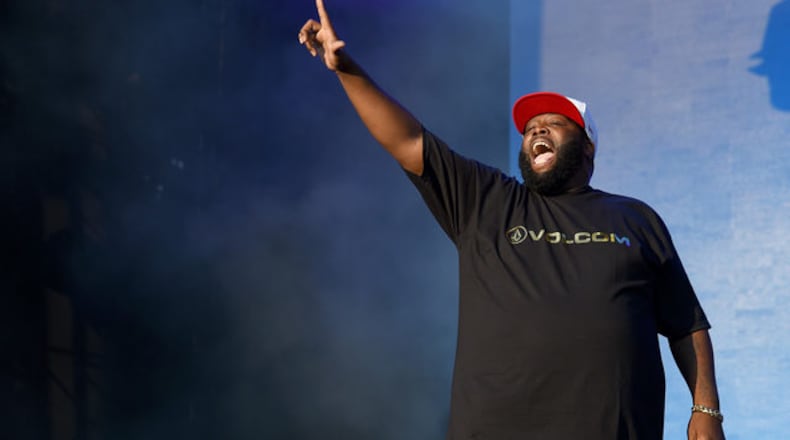 Atlanta rapper Killer Mike will emcee the Concert Against Hate in November. (Photo by Nicholas Hunt/Getty Images)</p>