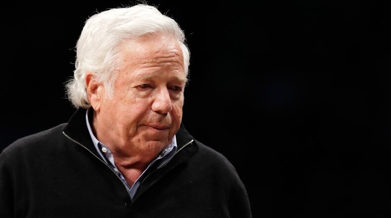 Florida prosecutors dropped a misdemeanor charge against New England Patriots owner Robert Kraft on Thursday after courts blocked their use of video that allegedly shows him paying for massage parlor sex. (Kathy Willens/AP/file photo)