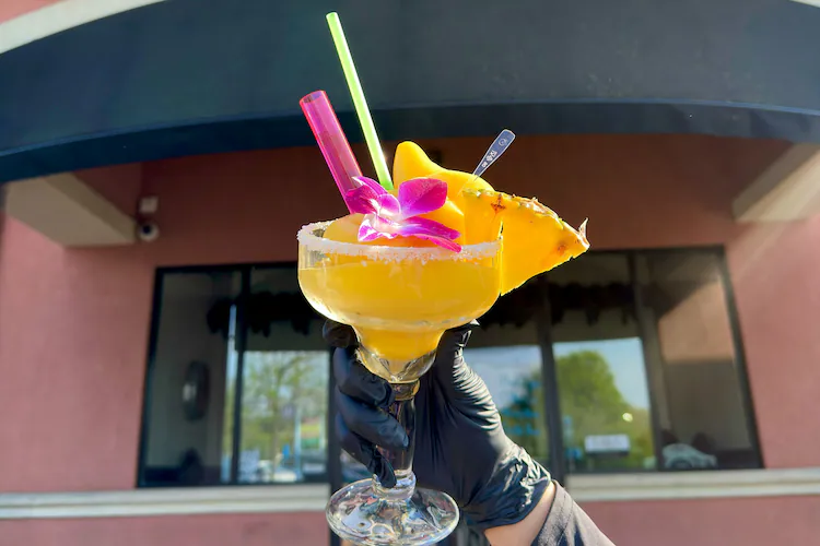 Los Bravos’ Woodstock, Brookhaven and Decatur locations hopped onto the soft serve margarita trend with its own take on the indulgent cocktail. (Courtesy of Ana Angel)