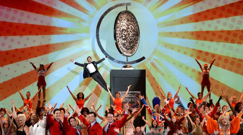 Host Neil Patrick Harris and casts of Broadway shows perform onstage at The 67th Annual Tony Awards at Radio City Music Hall on June 9, 2013 in New York City.