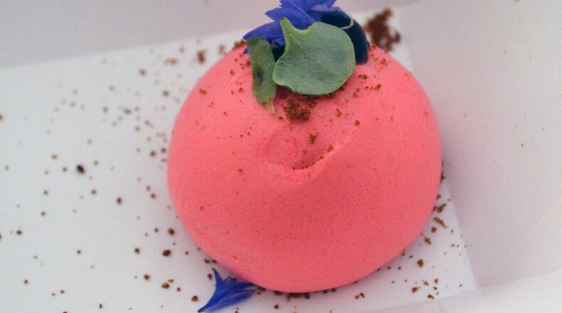 Woodfire Grill's "caprese salad" with tomato meringue