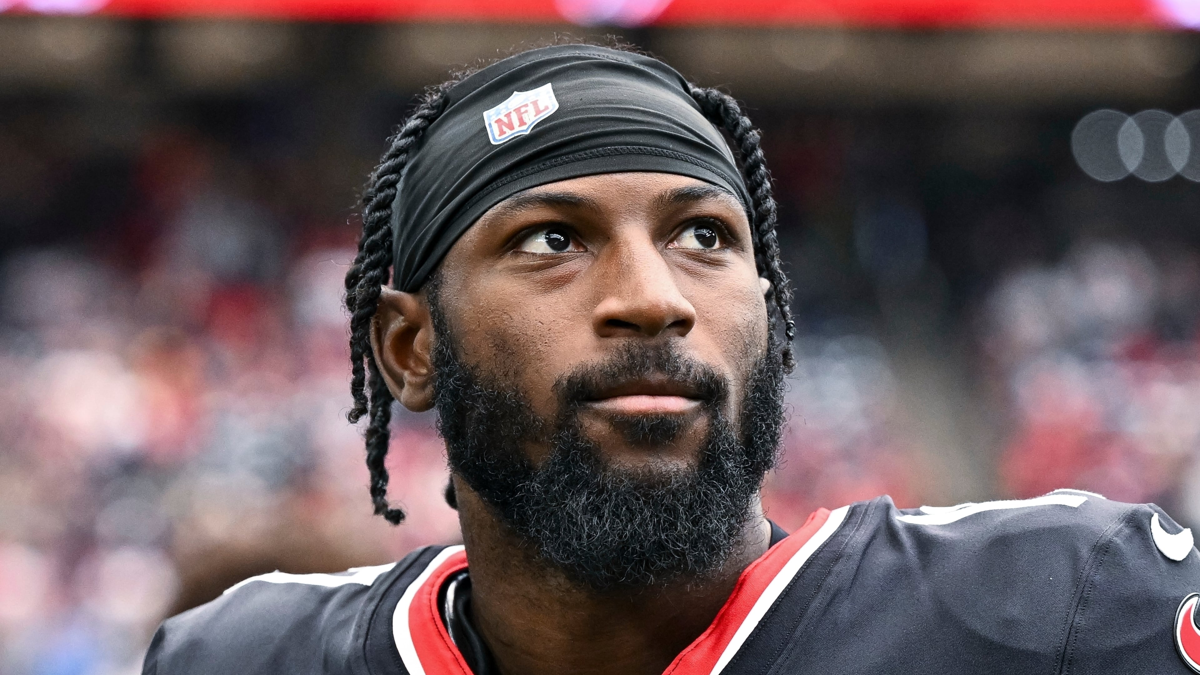 FILE - Houston Texans cornerback Kris Boyd, currently a player with the New York Jets, looks on prior to an NFL football game against the Tennessee Titans, Nov 24, 2024, in Houston. (AP Photo/Maria Lysaker, File)