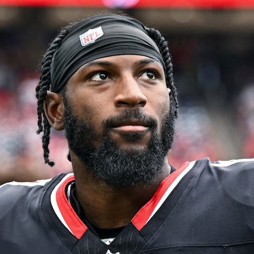 FILE - Houston Texans cornerback Kris Boyd, currently a player with the New York Jets, looks on prior to an NFL football game against the Tennessee Titans, Nov 24, 2024, in Houston. (AP Photo/Maria Lysaker, File)