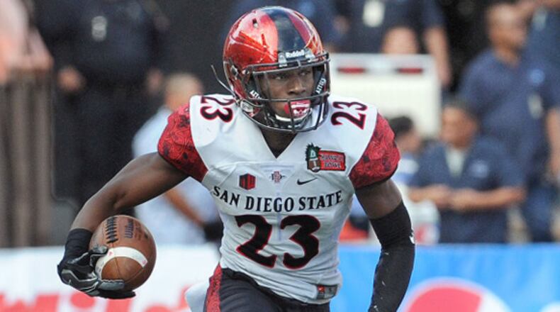 Damontee Kazee while playing at San Diego State. (Associated Press)