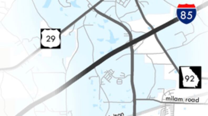 Entities within Fayette and Fulton counties are planning improvements to the Ga. Hwy. 74 corridor. Courtesy Fayette County